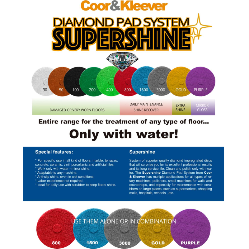 Supershine diamond pad system