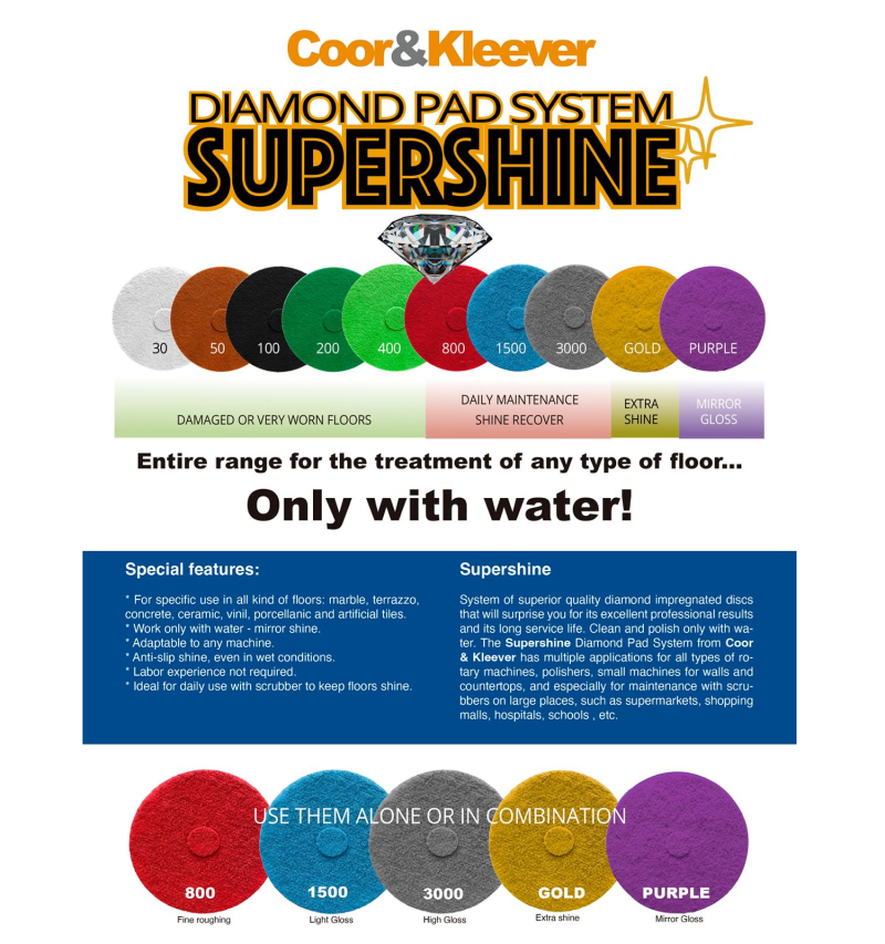 Supershine diamond pad system